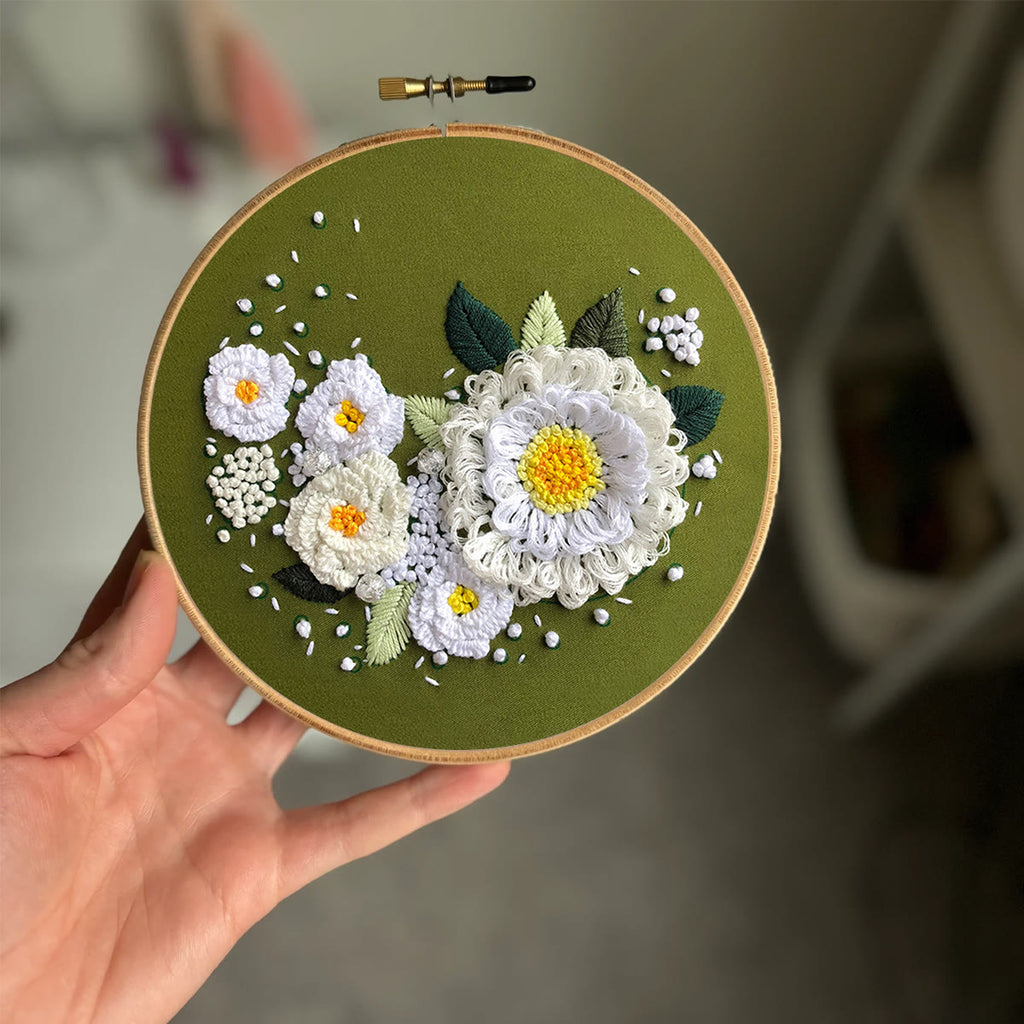 Rubbyoo Embroidery Kit-  Daisy Starter Kit For Craft Lover - image 1