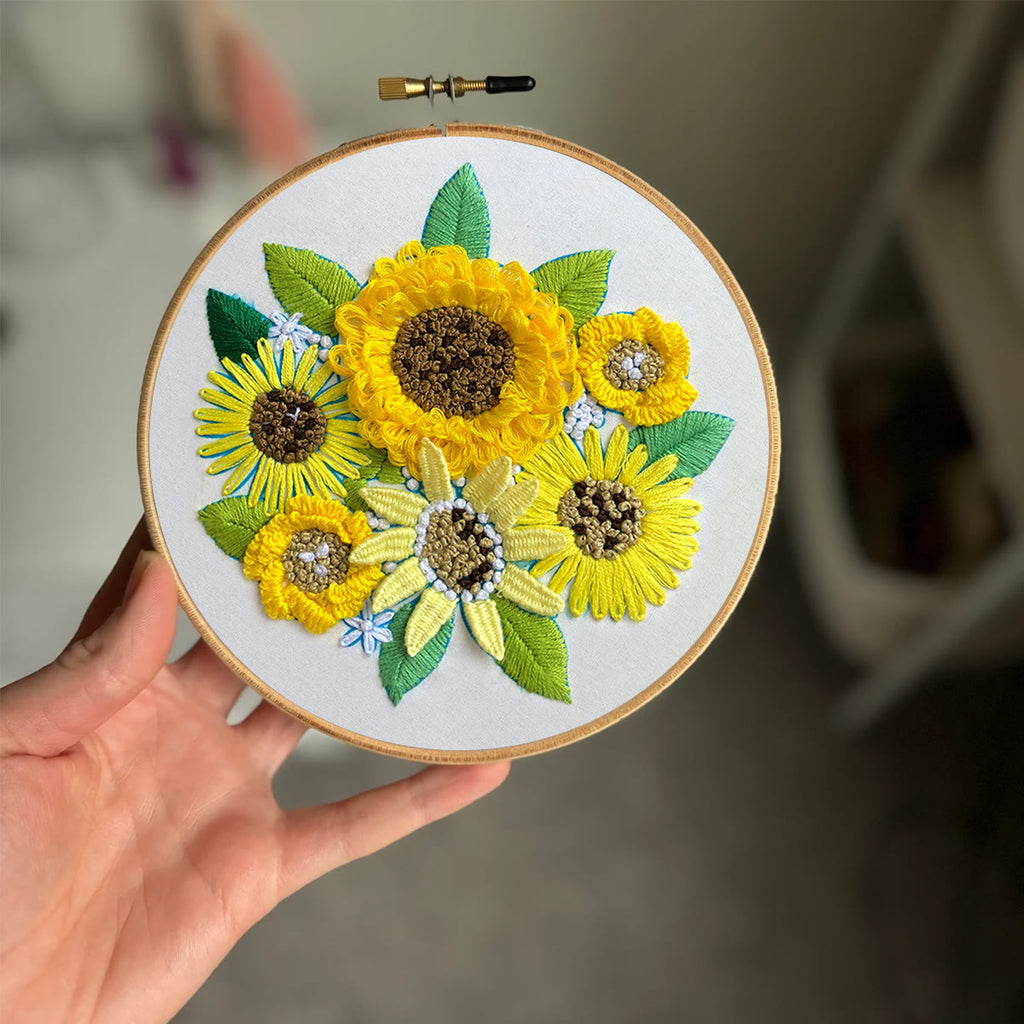Rubbyoo Embroidery Kit-  Sunflower Starter Kit For Craft Lover - image 1