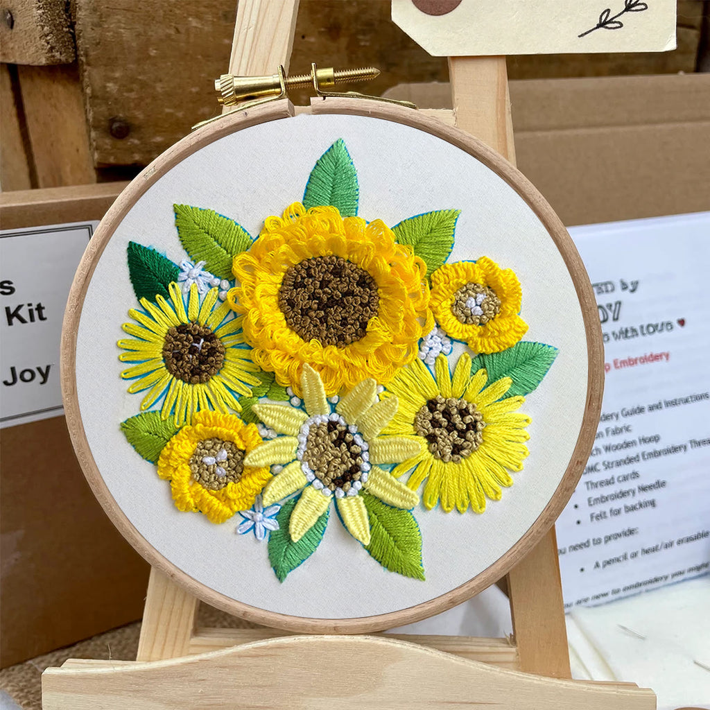 Rubbyoo Embroidery Kit-  Sunflower Starter Kit For Craft Lover - image 4