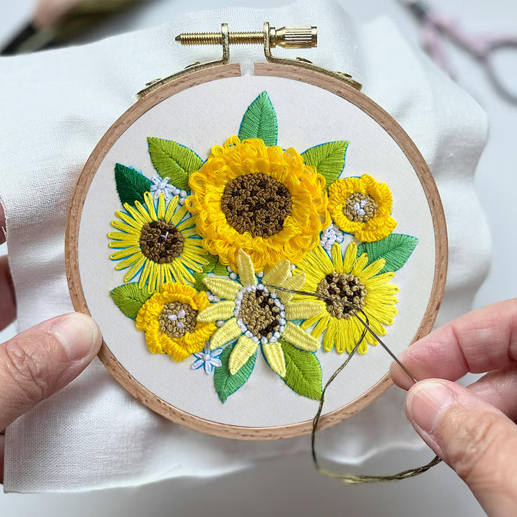 Rubbyoo Embroidery Kit-  Sunflower Starter Kit For Craft Lover - image 3