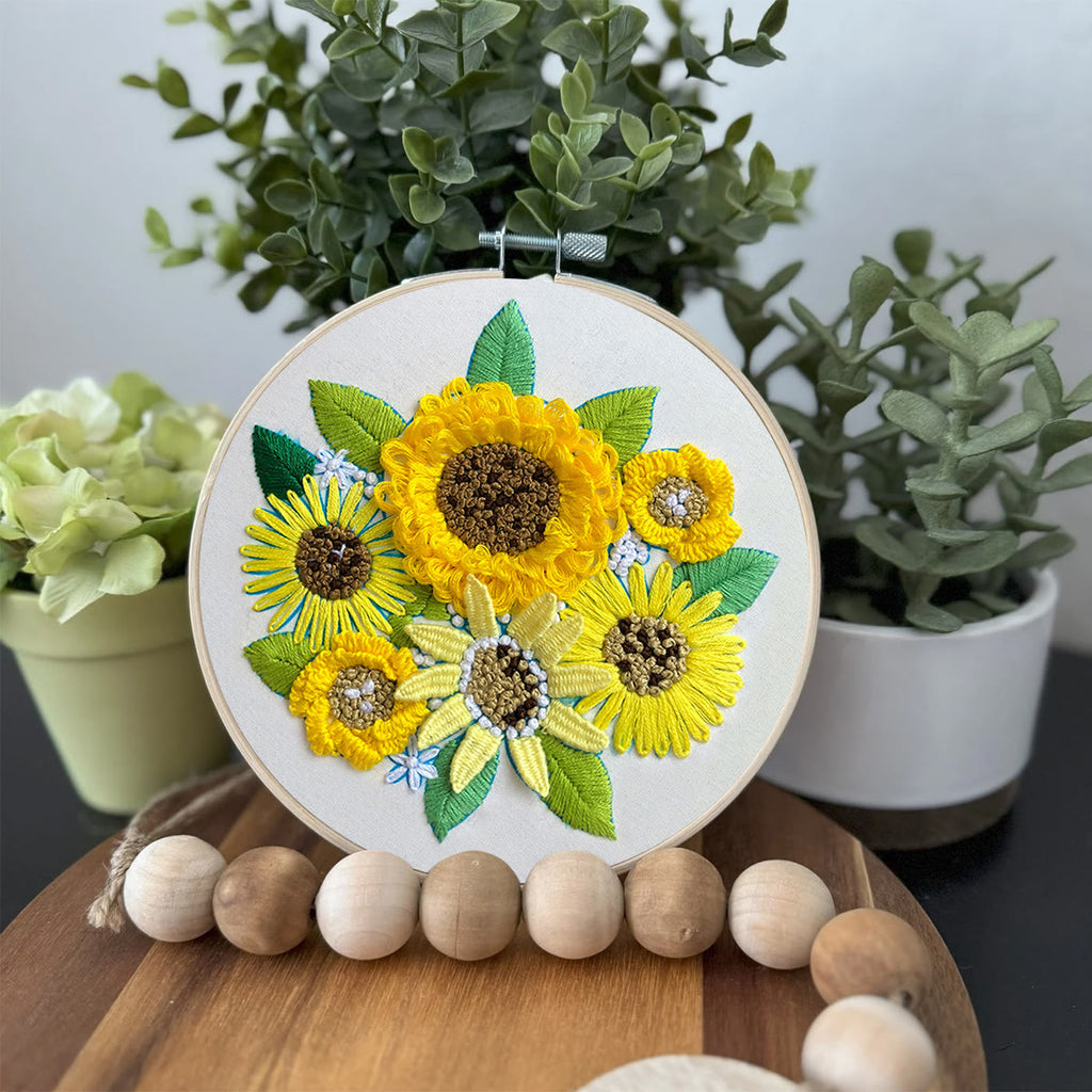 Rubbyoo Embroidery Kit-  Sunflower Starter Kit For Craft Lover - image 2