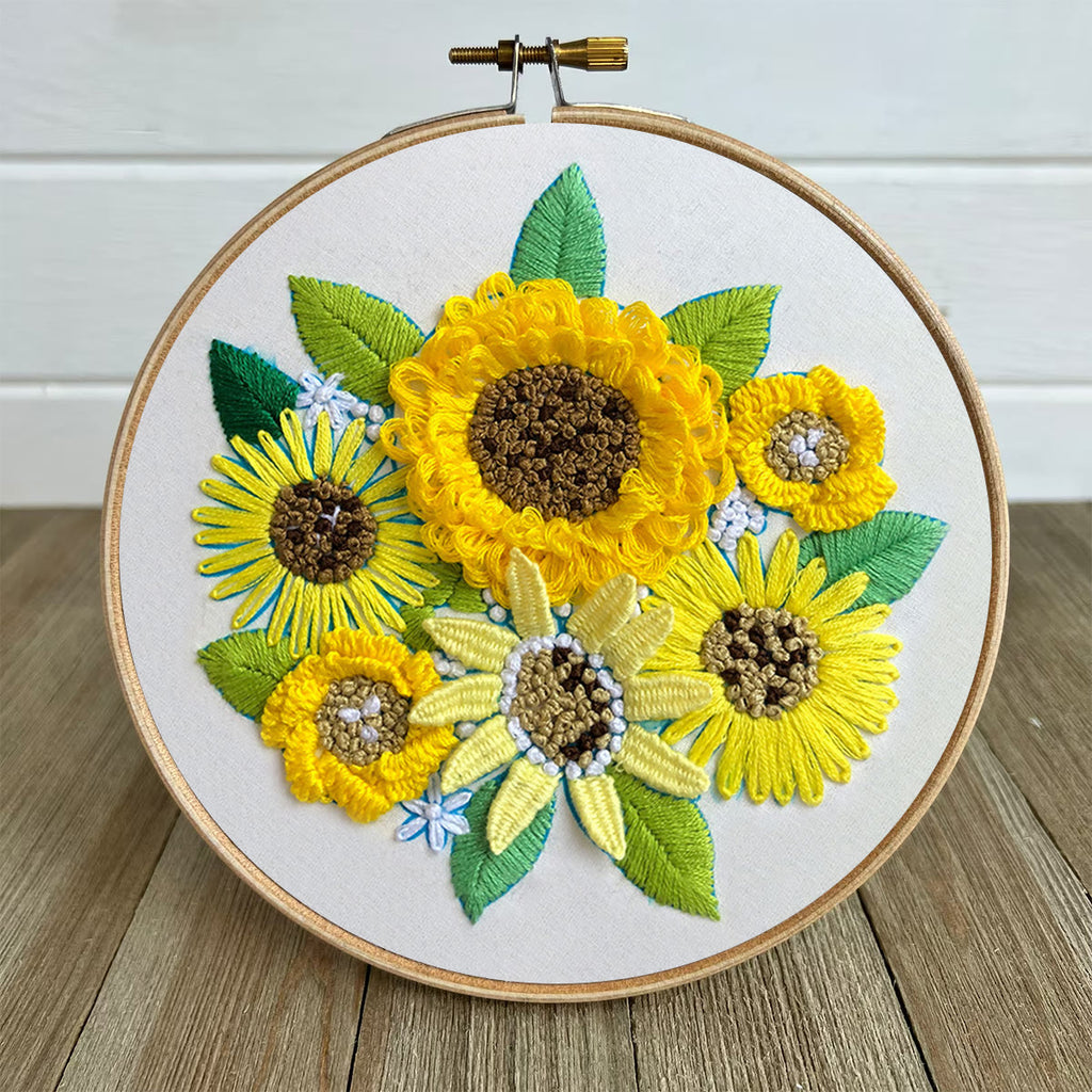 Rubbyoo Embroidery Kit-  Sunflower Starter Kit For Craft Lover - image 5