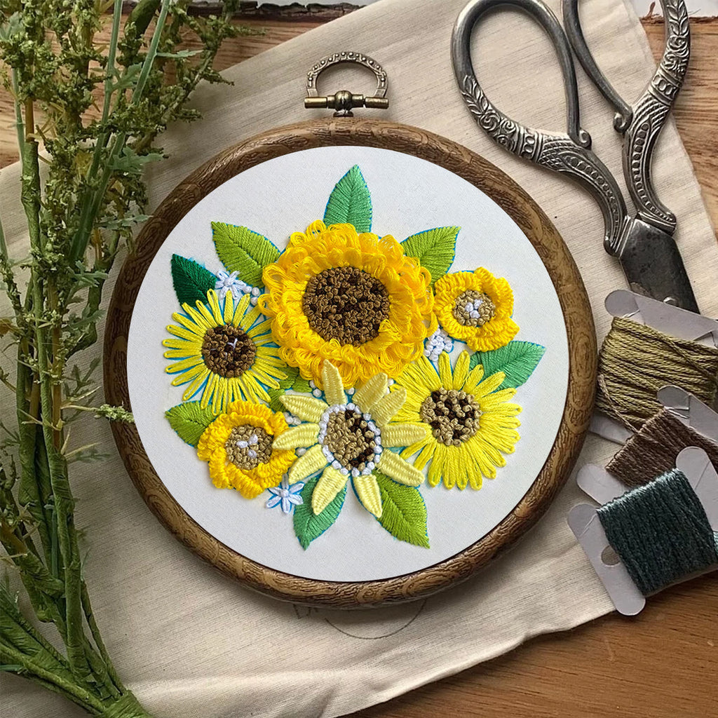 Rubbyoo Embroidery Kit-  Sunflower Starter Kit For Craft Lover - image 7