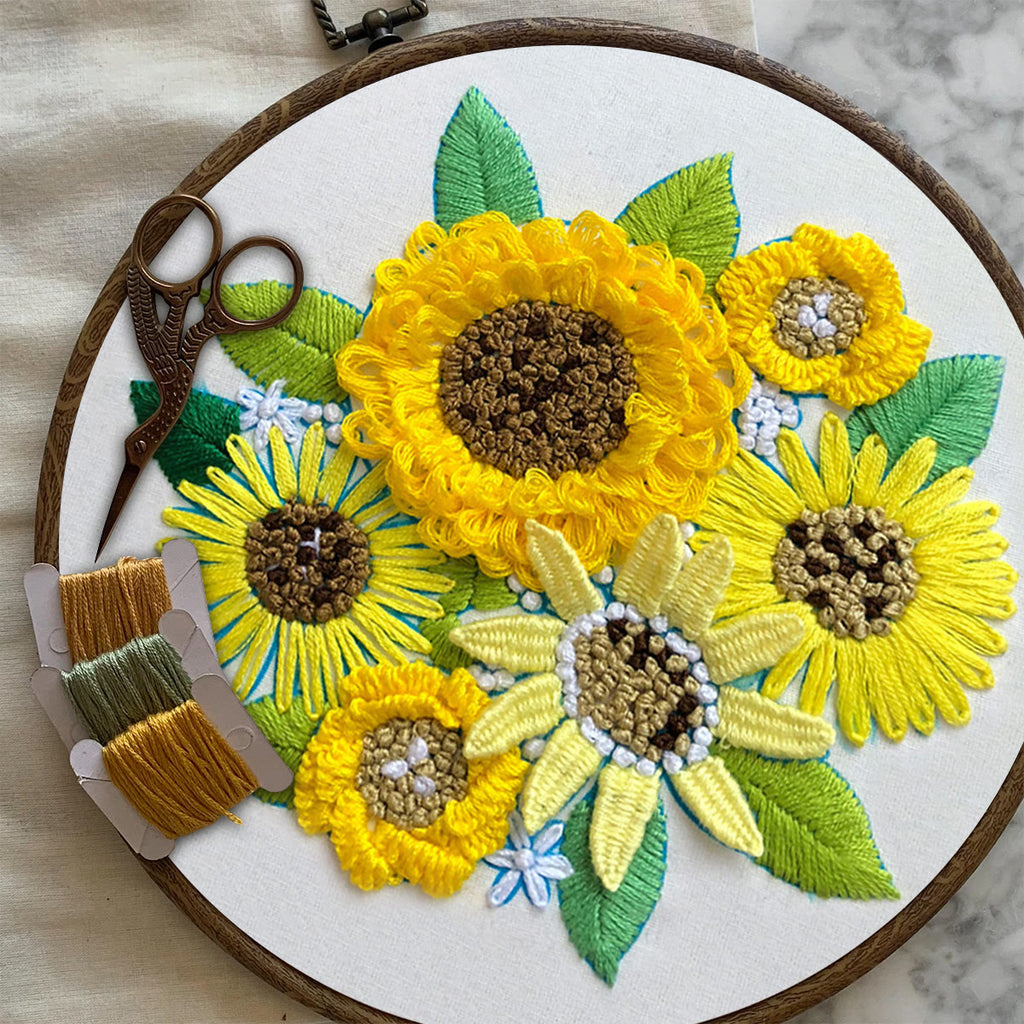 Rubbyoo Embroidery Kit-  Sunflower Starter Kit For Craft Lover - image 6