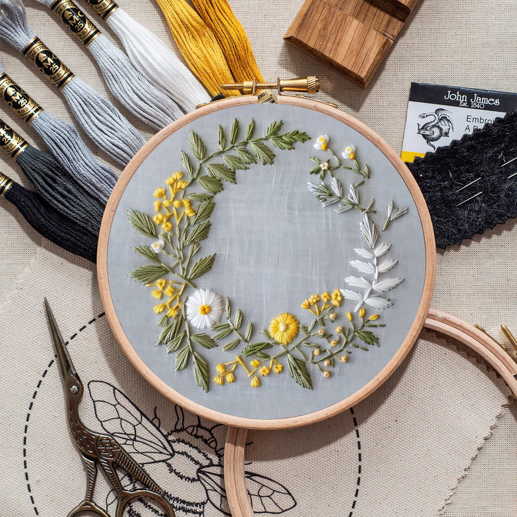 Rubbyoo Embroidery Kit- Delicate  Wreath | For Craft Lover Hand Stitch - image 8