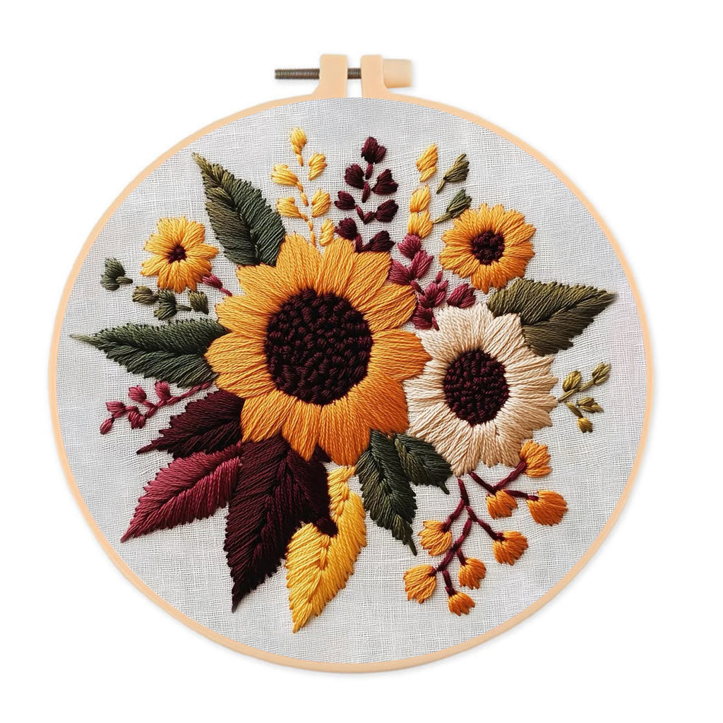 Rubbyoo Embroidery Kit- Sunflower Cluster| For Craft Lover Hand Stitch - image 0