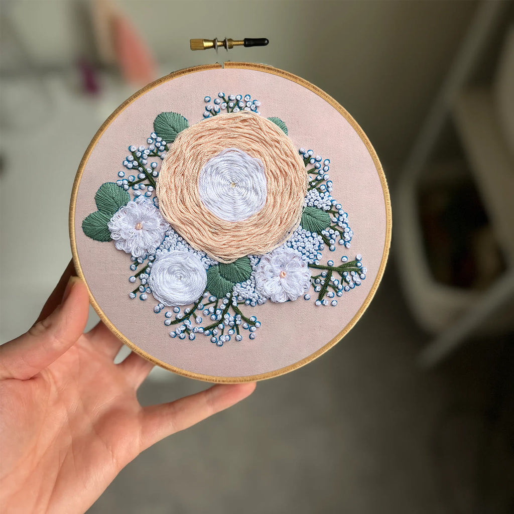 Rubbyoo Embroidery Kit-  Woven Floral Pattern Starter Kit For Craft Lover - image 1