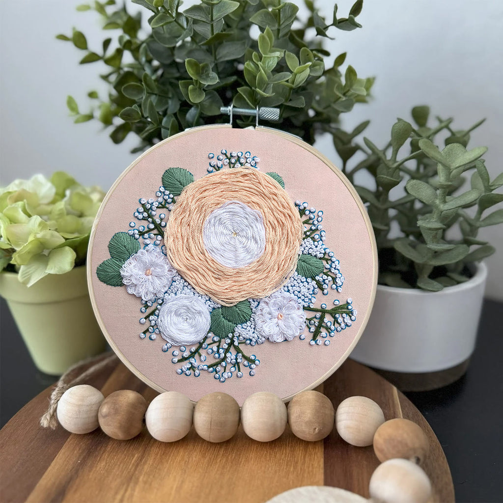 Rubbyoo Embroidery Kit-  Woven Floral Pattern Starter Kit For Craft Lover - image 2