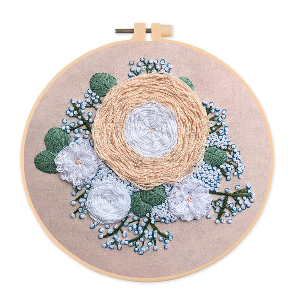 Rubbyoo Embroidery Kit-  Woven Floral Pattern Starter Kit For Craft Lover - image 0