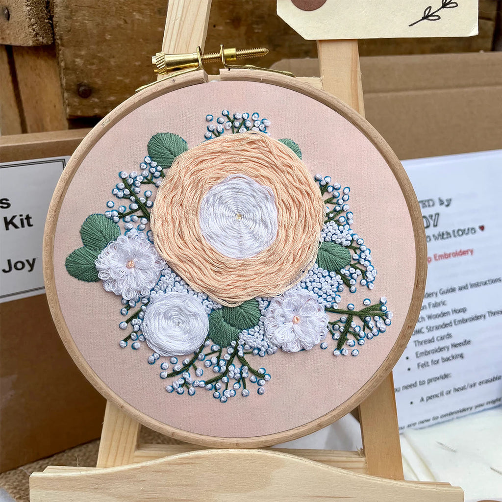 Rubbyoo Embroidery Kit-  Woven Floral Pattern Starter Kit For Craft Lover - image 5