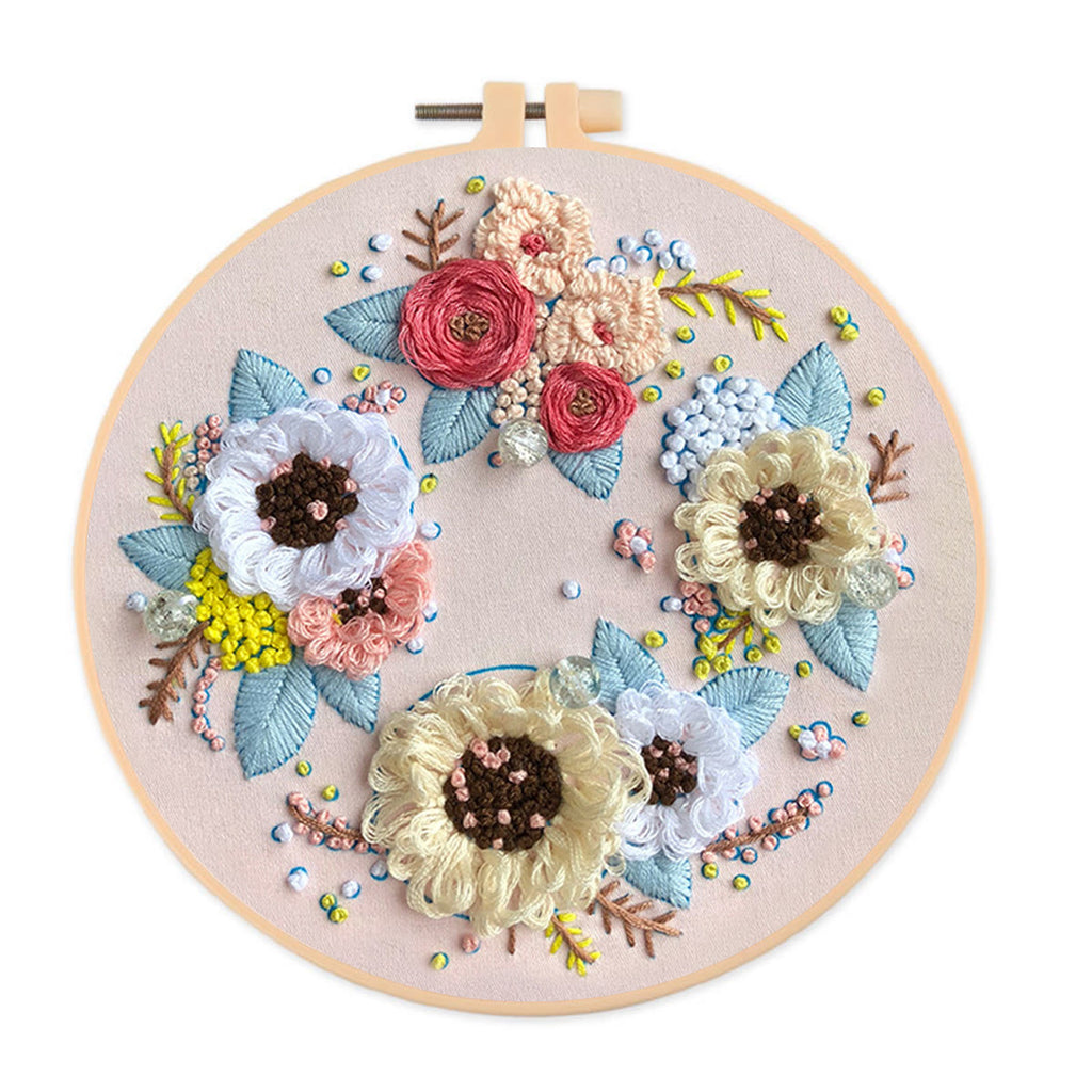 Rubbyoo Embroidery Kit-  Flower Garland Starter Kit For Craft Lover - image 0