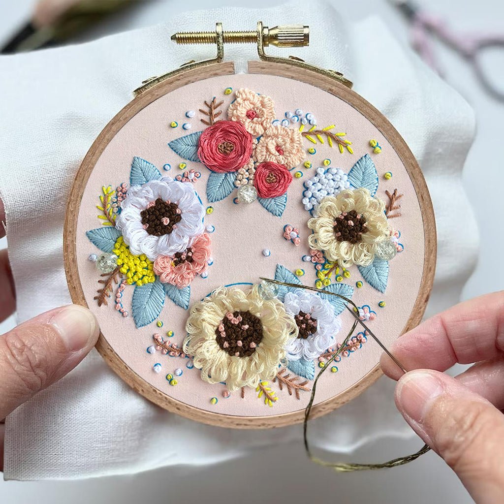 Rubbyoo Embroidery Kit-  Flower Garland Starter Kit For Craft Lover - image 3