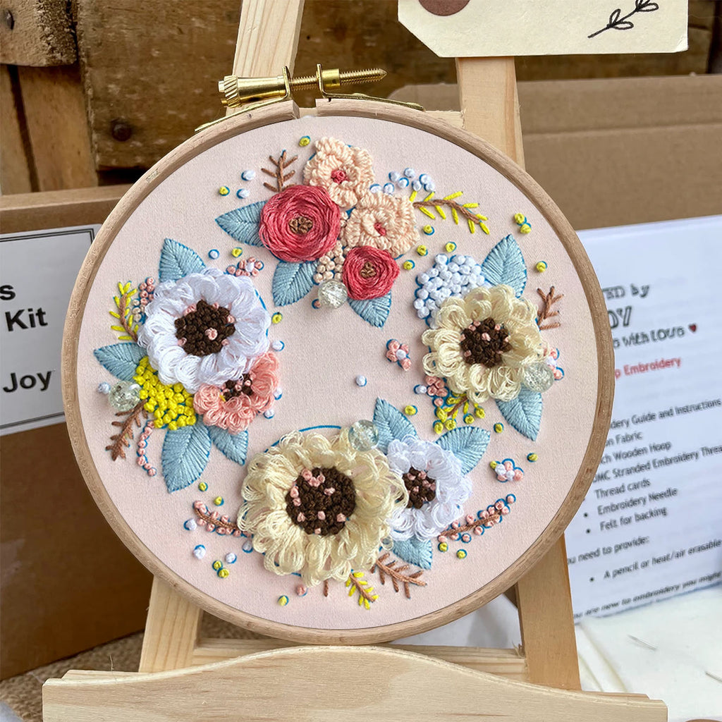 Rubbyoo Embroidery Kit-  Flower Garland Starter Kit For Craft Lover - image 5