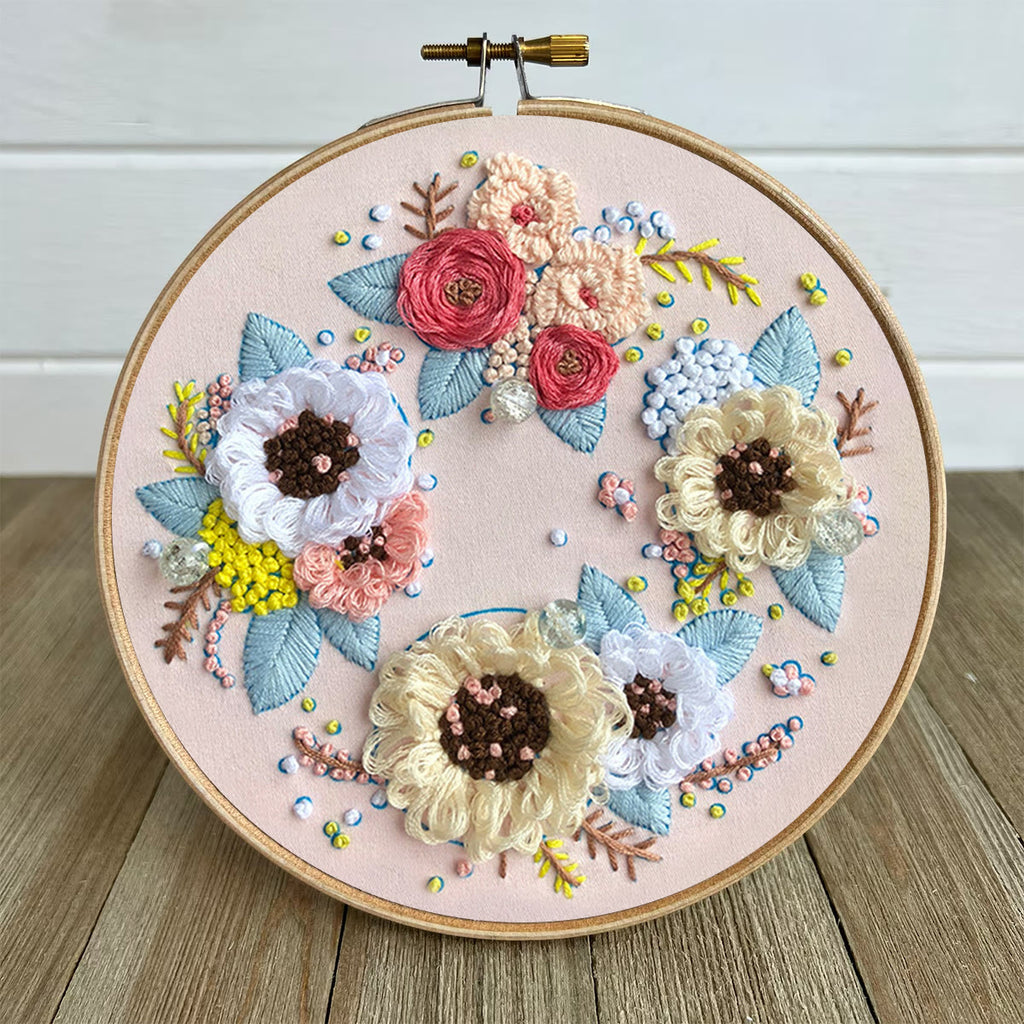 Rubbyoo Embroidery Kit-  Flower Garland Starter Kit For Craft Lover - image 4