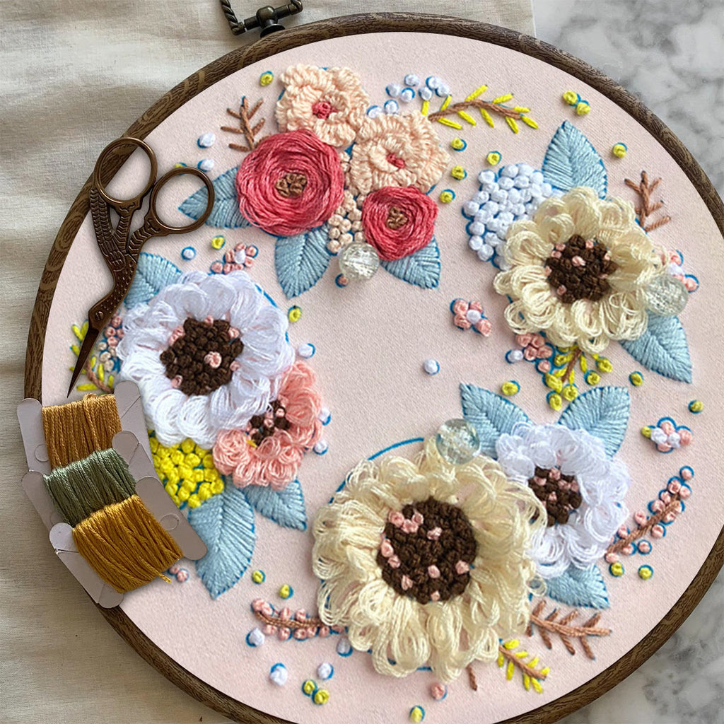 Rubbyoo Embroidery Kit-  Flower Garland Starter Kit For Craft Lover - image 6