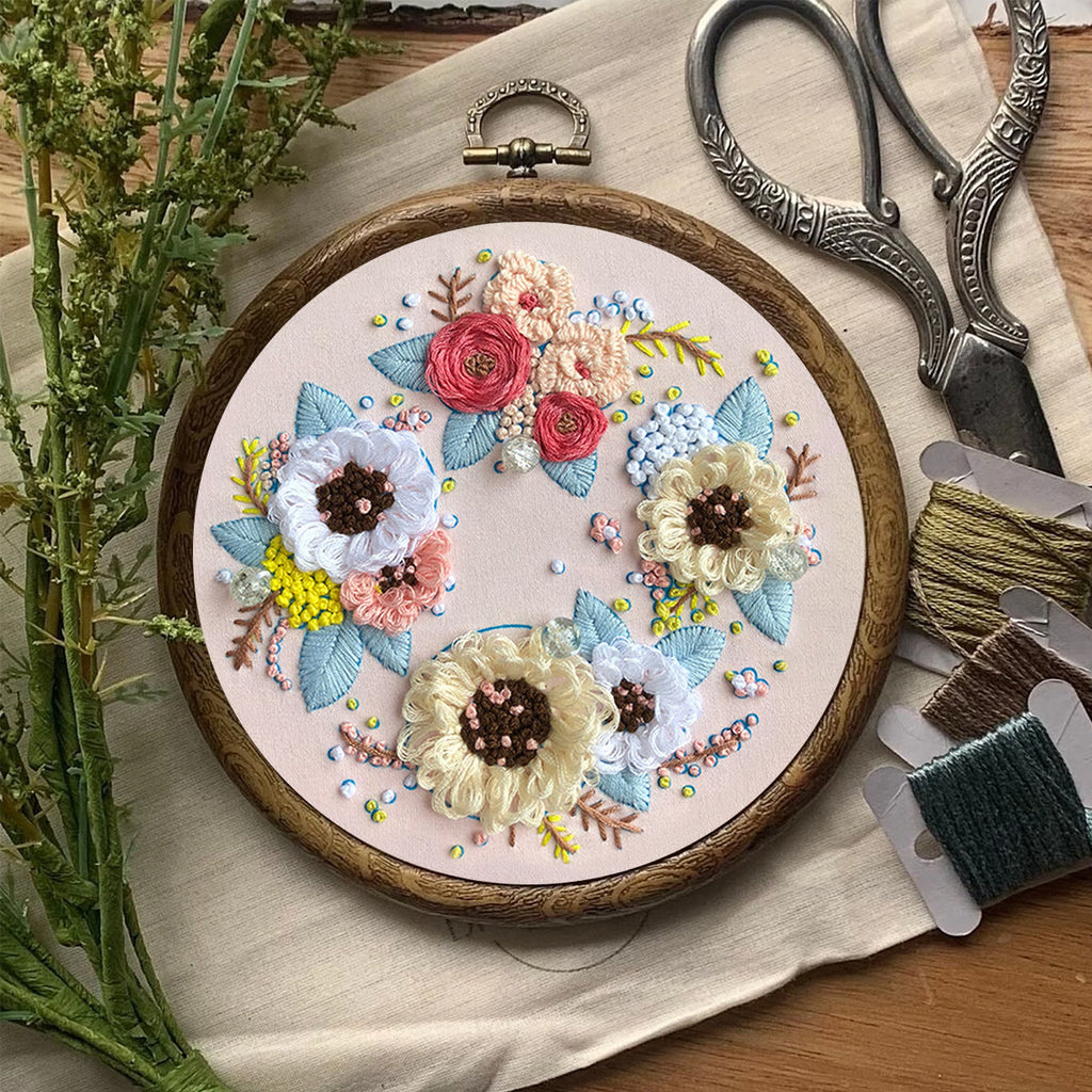 Rubbyoo Embroidery Kit-  Flower Garland Starter Kit For Craft Lover - image 7