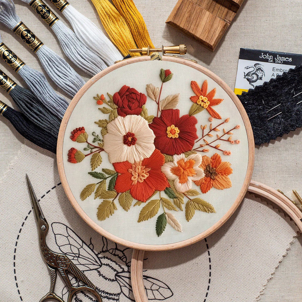 Rubbyoo Embroidery Kit- Autumn Blooms | For Beginners Hand Stitch - image 8