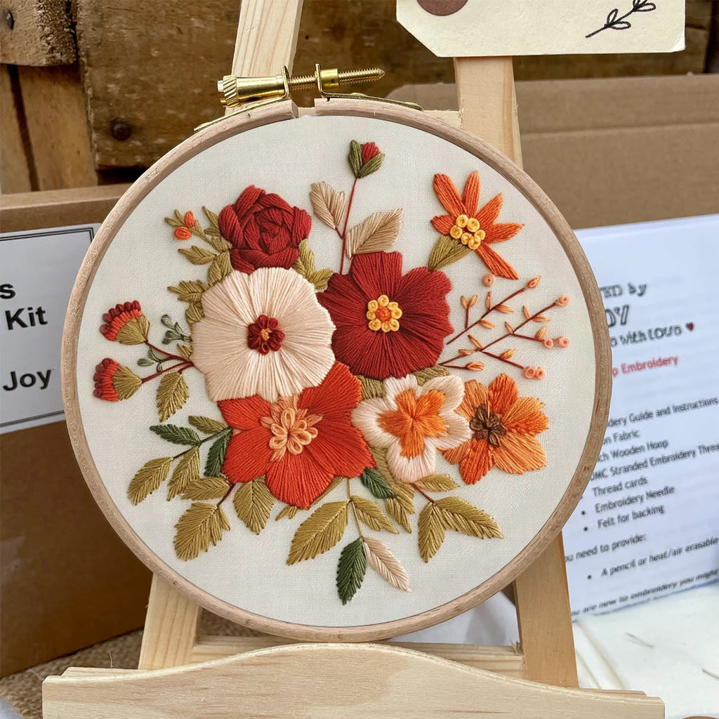 Rubbyoo Embroidery Kit- Autumn Blooms | For Beginners Hand Stitch - image 5
