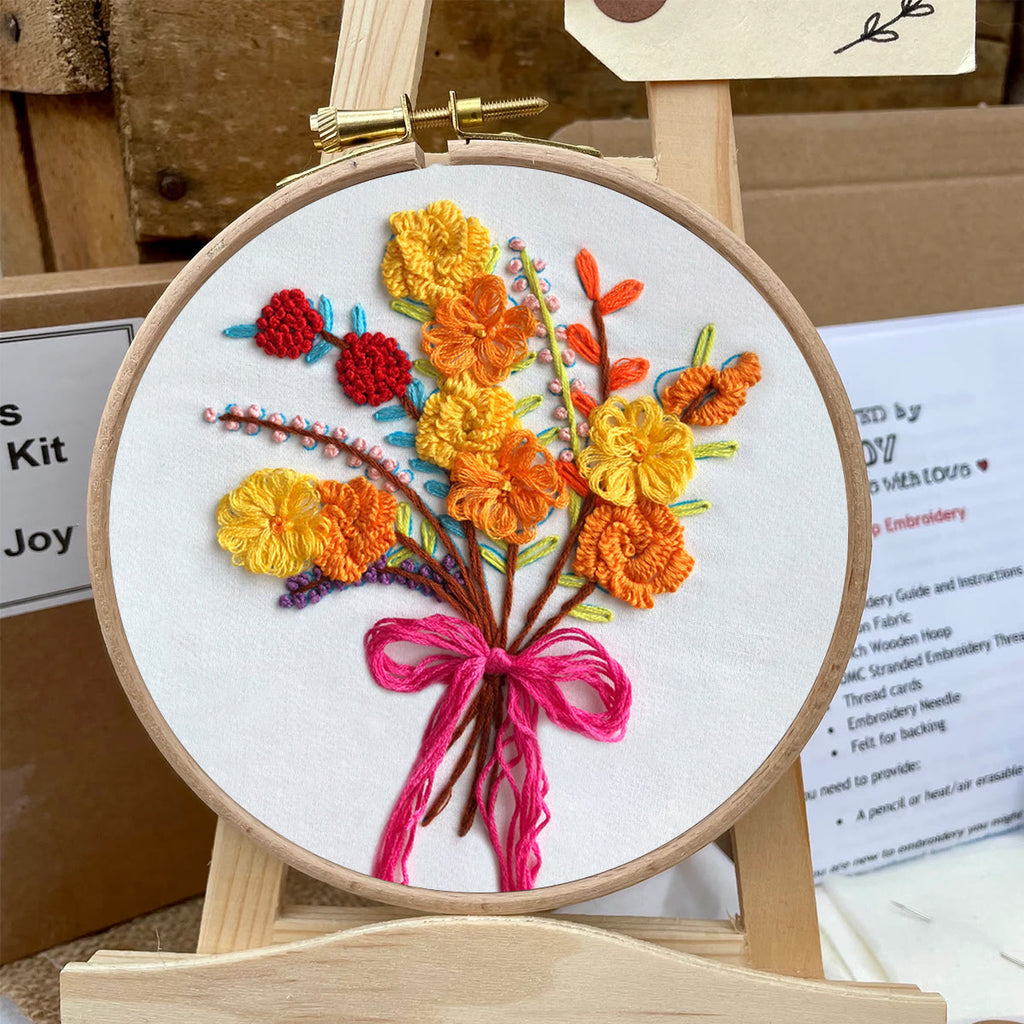 Rubbyoo Embroidery Kit-  Color Flowers Pattern Starter Kit For Craft Lover - image 5