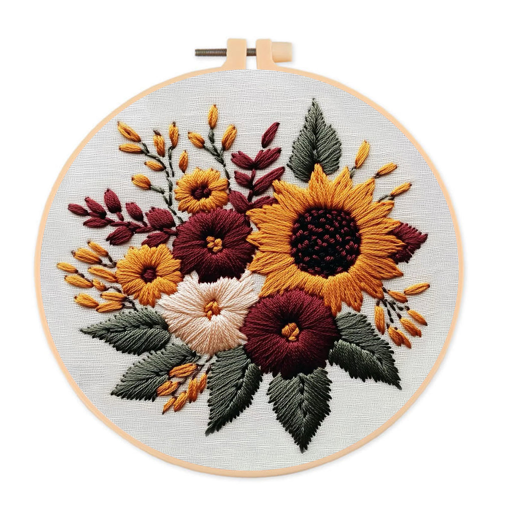 Rubbyoo Embroidery Kit-  Sunflower Cluster 2 | For Craft Lover Hand Stitch - image 0