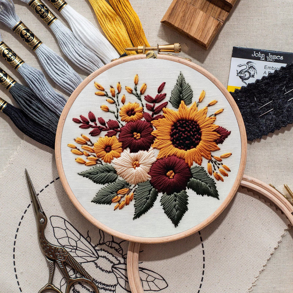 Rubbyoo Embroidery Kit-  Sunflower Cluster 2 | For Craft Lover Hand Stitch - image 8