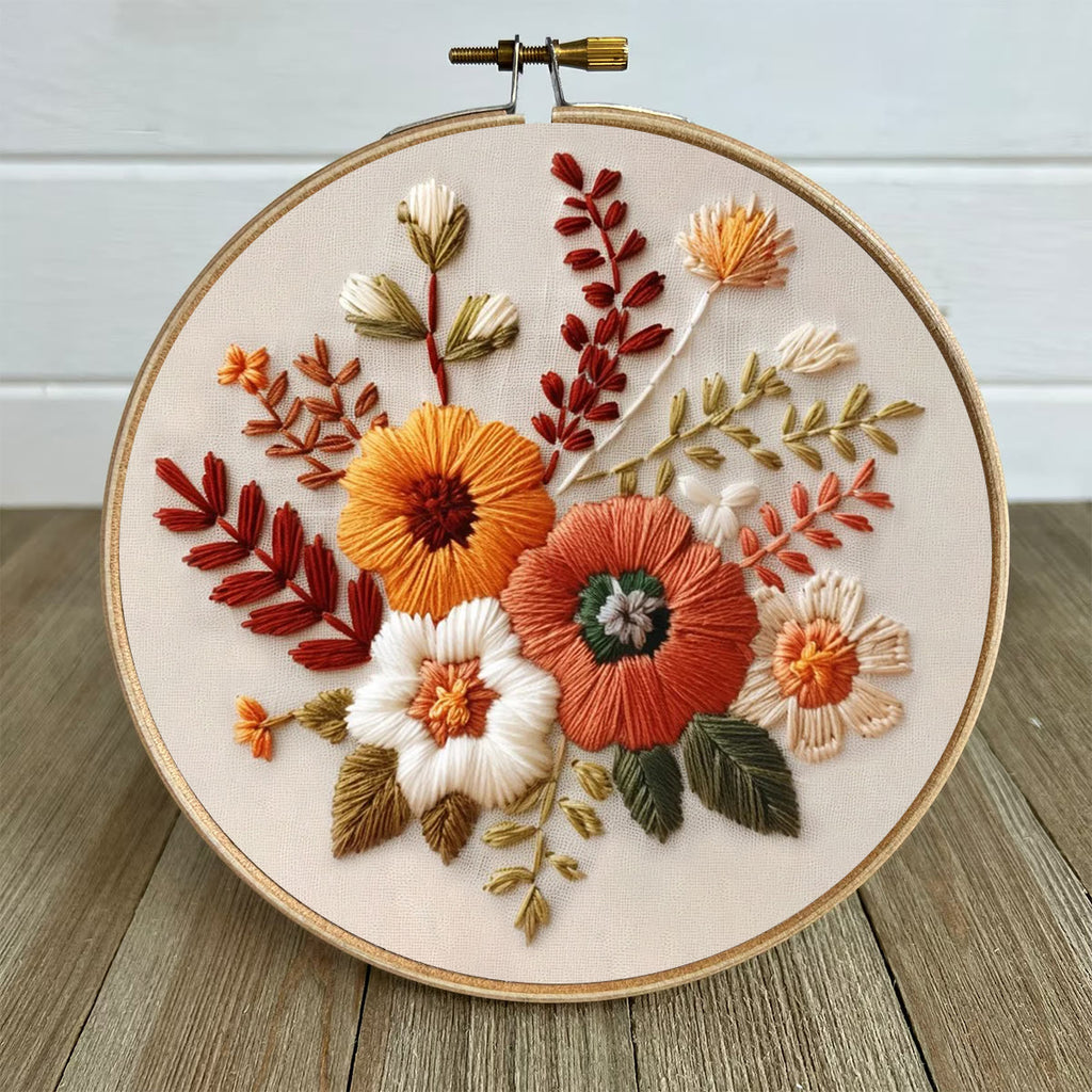 Rubbyoo Embroidery Kit- Autumn Blooms 2 | For Beginners Hand Stitch - image 4