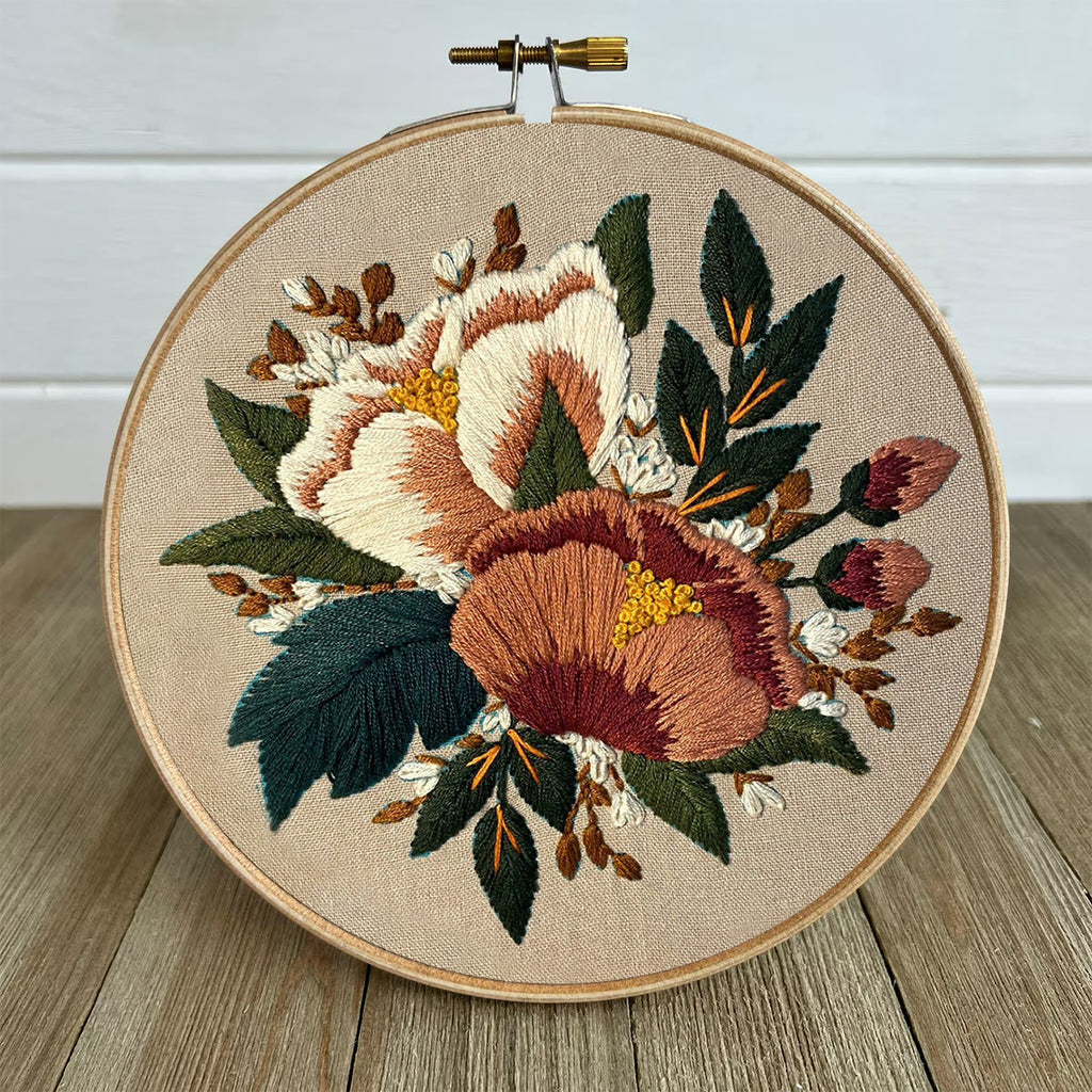 Rubbyoo Embroidery Kit- Blush Floral Pattern | For Beginners Hand Stitch - image 4