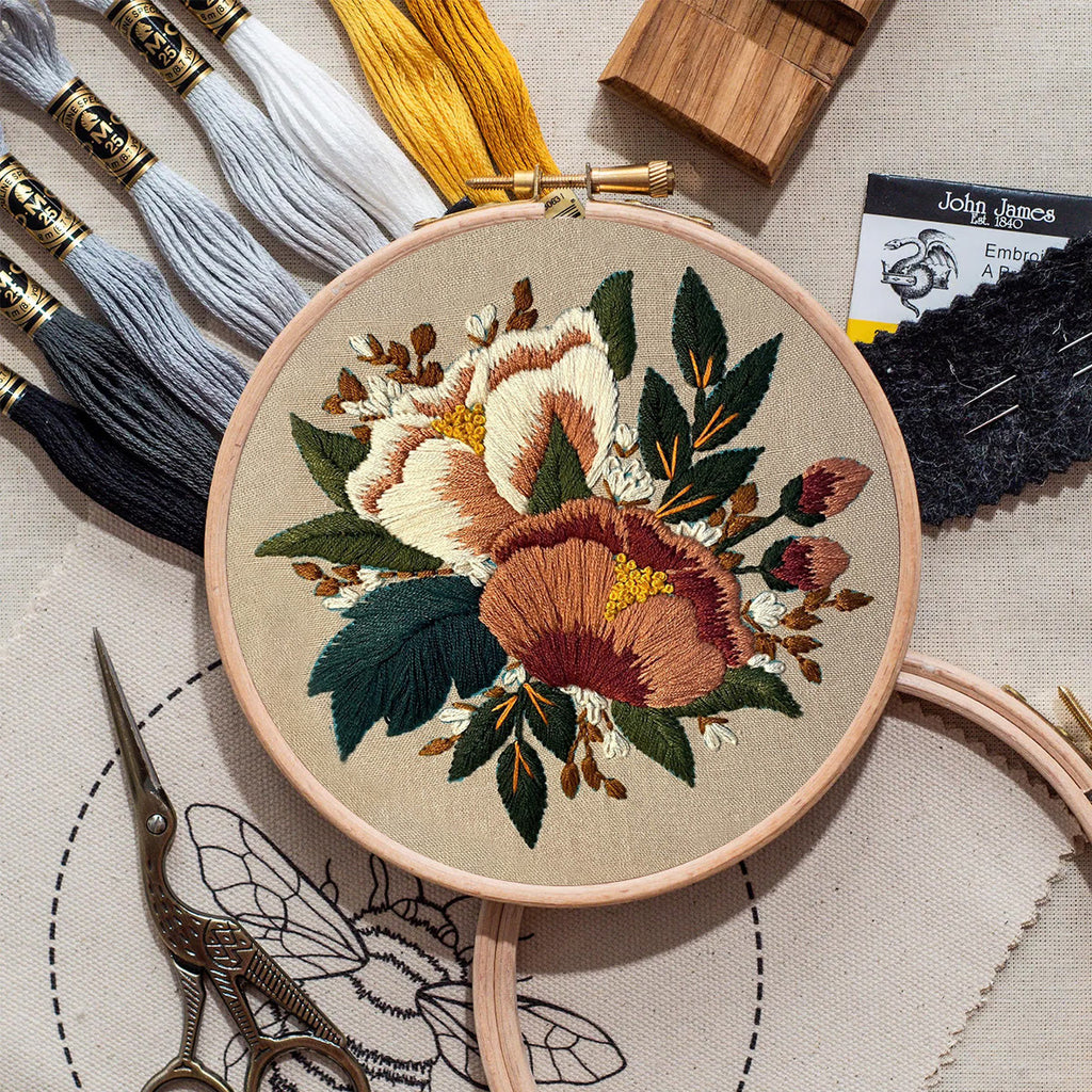 Rubbyoo Embroidery Kit- Blush Floral Pattern | For Beginners Hand Stitch - image 8