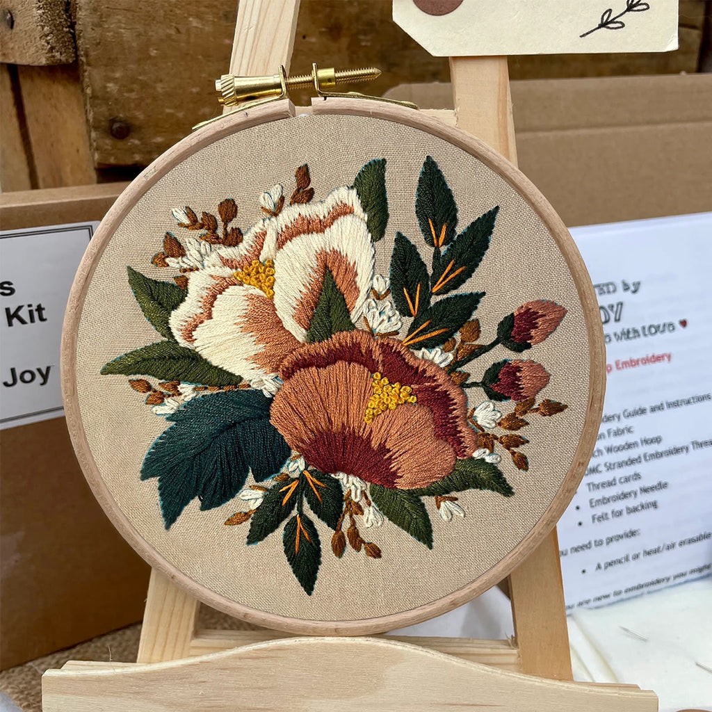 Rubbyoo Embroidery Kit- Blush Floral Pattern | For Beginners Hand Stitch - image 5