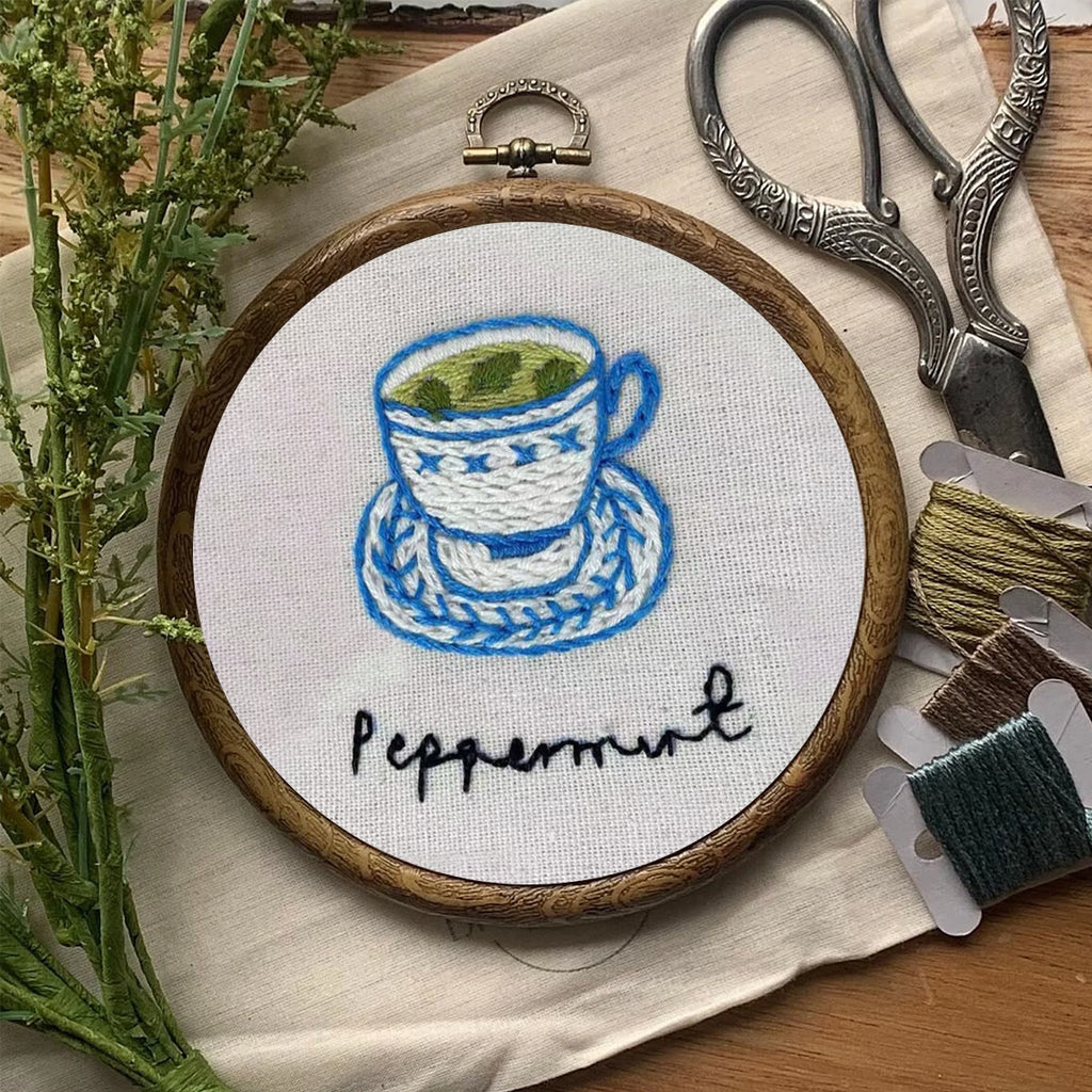 Rubbyoo Embroidery Kit- Peppermint Tea | Cozy Crafts Easy Embroidery Kit For Beginners - image 7