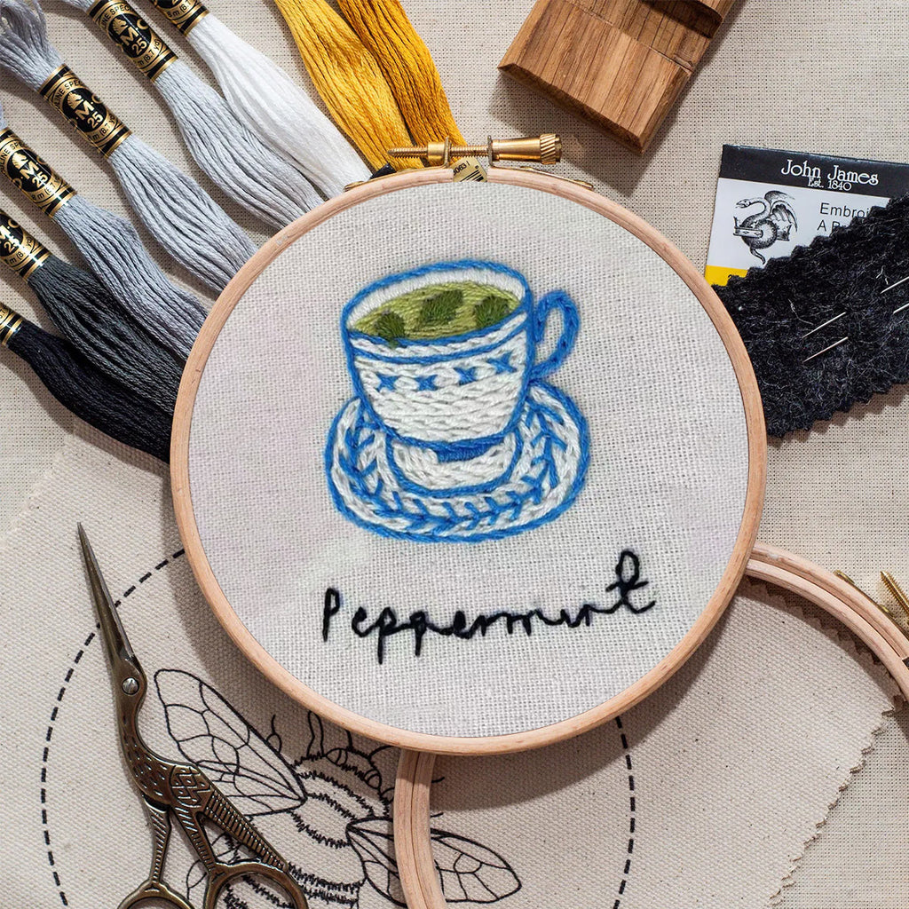 Rubbyoo Embroidery Kit- Peppermint Tea | Cozy Crafts Easy Embroidery Kit For Beginners - image 8