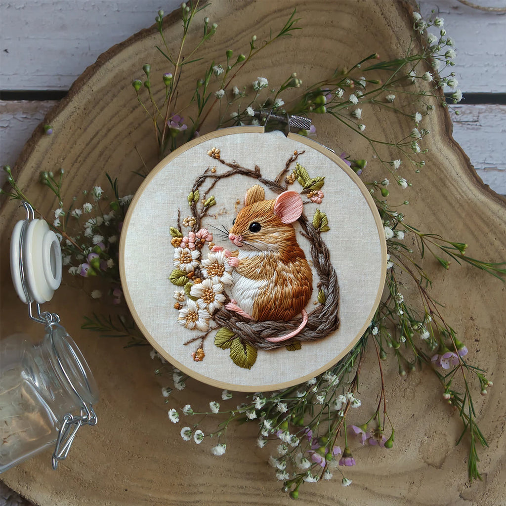 Rubbyoo Embroidery Kit- Little Mouse Diy Craft Kits | For Craft Lover - image 4