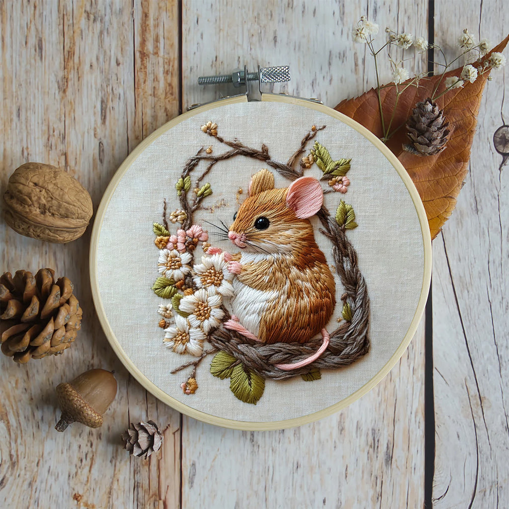 Rubbyoo Embroidery Kit- Little Mouse Diy Craft Kits | For Craft Lover - image 5