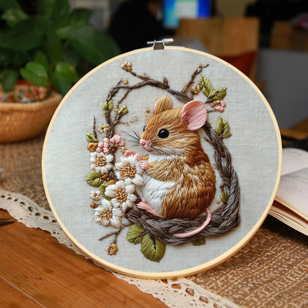 Rubbyoo Embroidery Kit- Little Mouse Diy Craft Kits | For Craft Lover - image 3