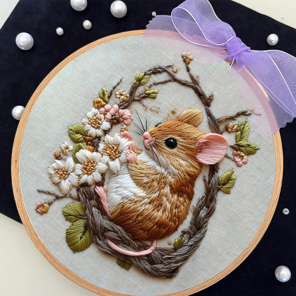 Rubbyoo Embroidery Kit- Little Mouse Diy Craft Kits | For Craft Lover - image 6