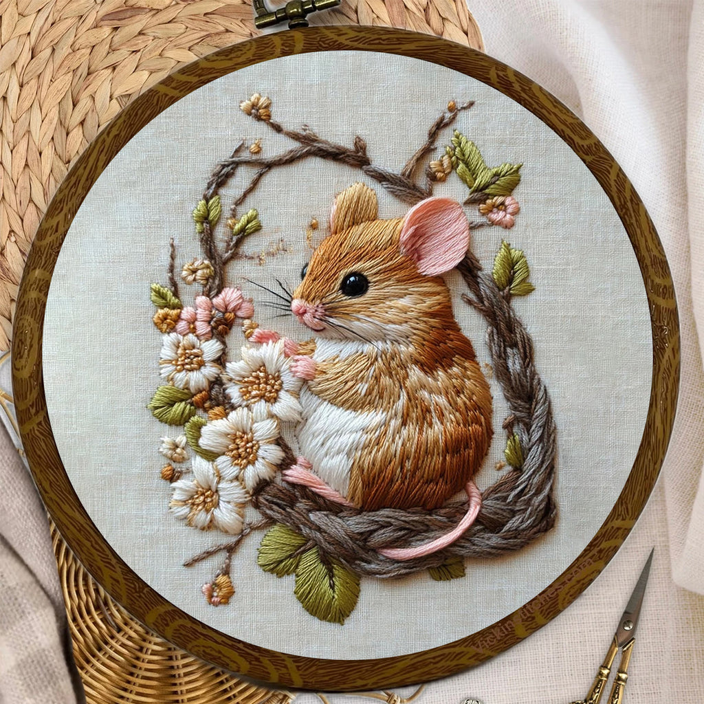 Rubbyoo Embroidery Kit- Little Mouse Diy Craft Kits | For Craft Lover - image 8