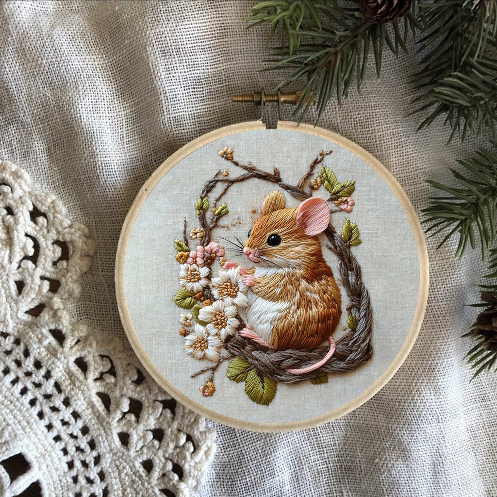 Rubbyoo Embroidery Kit- Little Mouse Diy Craft Kits | For Craft Lover - image 7