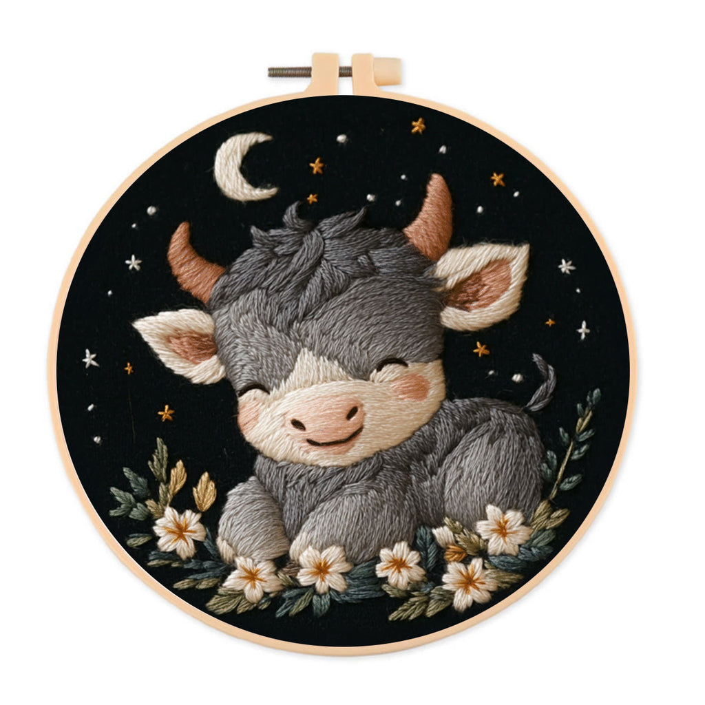 Rubbyoo Embroidery Kit-   Calf Baby  Diy Craft Kits| For Craft Lover - image 0
