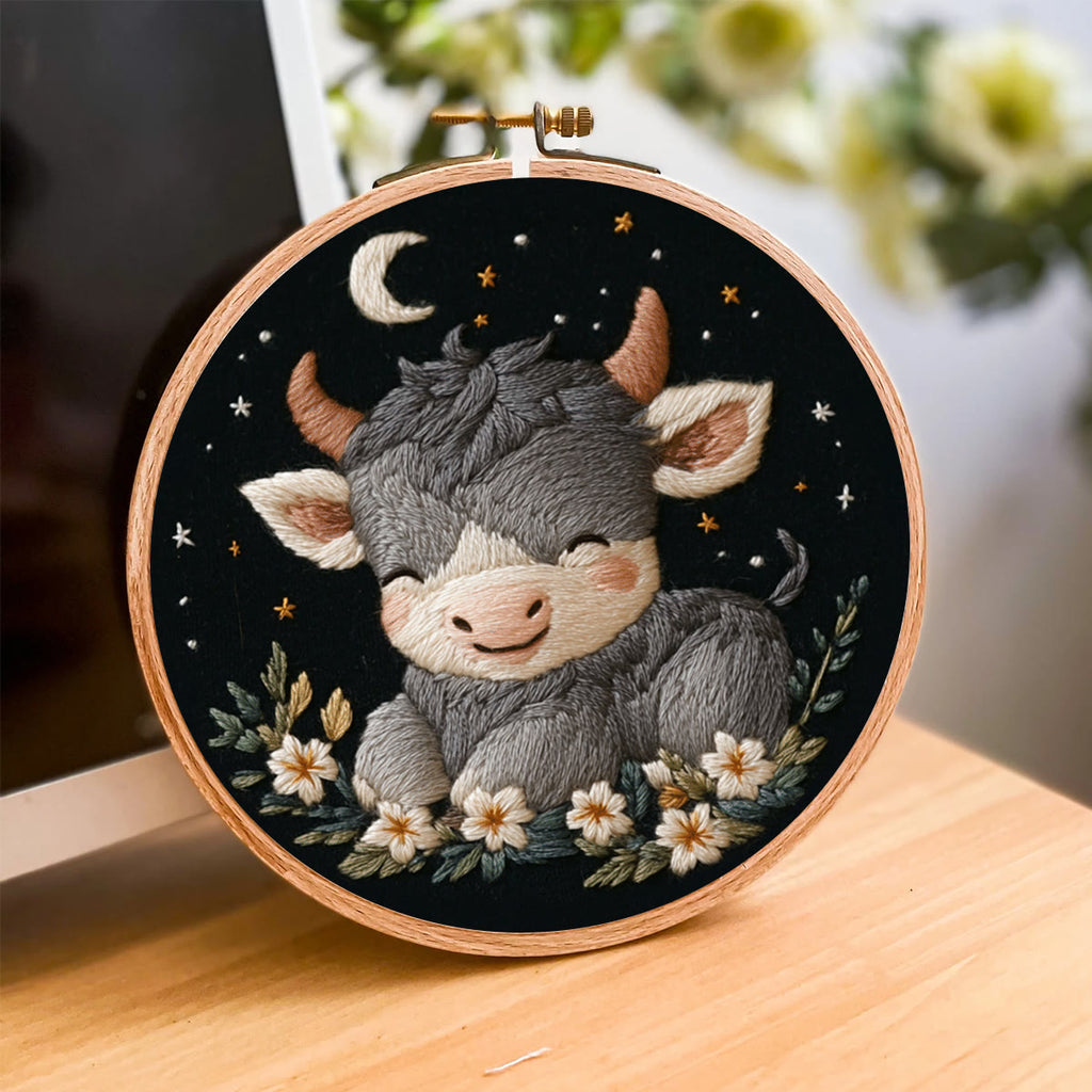 Rubbyoo Embroidery Kit-   Calf Baby  Diy Craft Kits| For Craft Lover - image 3