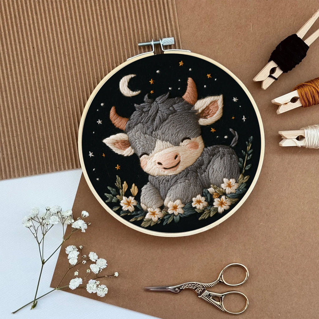 Rubbyoo Embroidery Kit-   Calf Baby  Diy Craft Kits| For Craft Lover - image 6