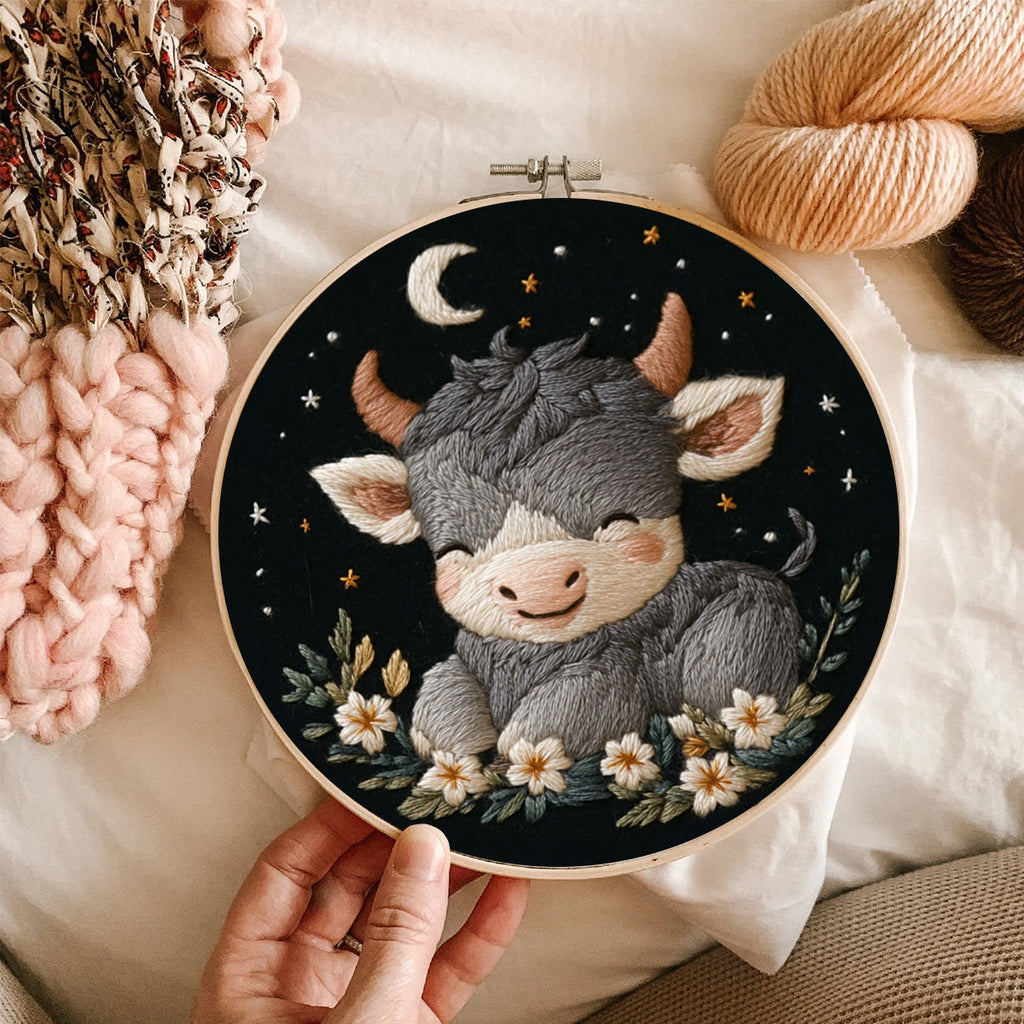 Rubbyoo Embroidery Kit-   Calf Baby  Diy Craft Kits| For Craft Lover - image 8