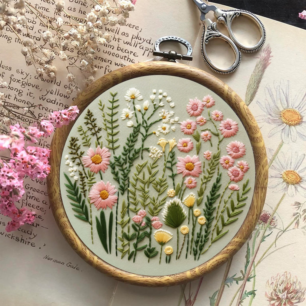 Rubbyoo Embroidery Kit- Simple Wildflowers Easy Embroidery Kit for Beginners | Wall Decor - image 7