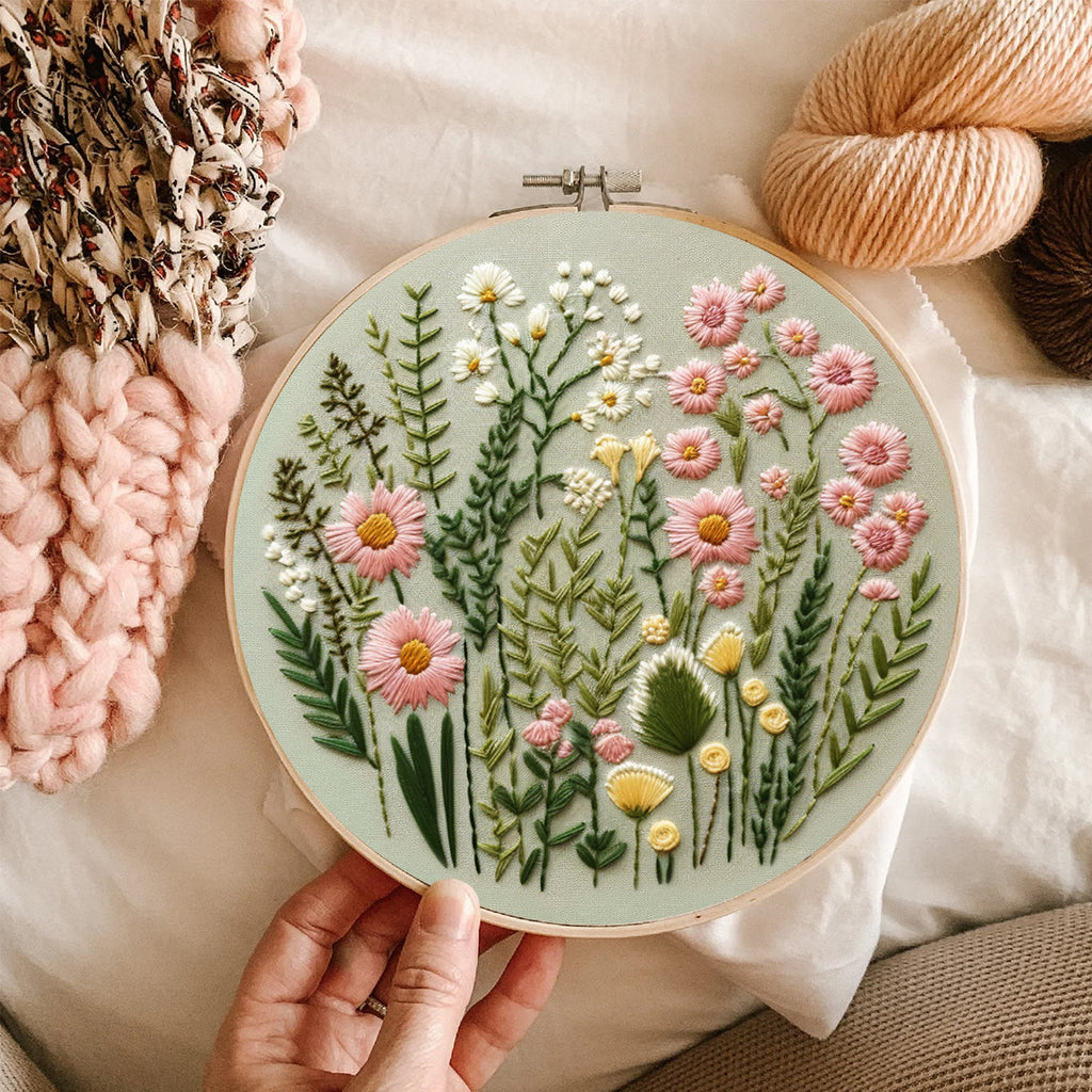 Rubbyoo Embroidery Kit- Simple Wildflowers Easy Embroidery Kit for Beginners | Wall Decor - image 8