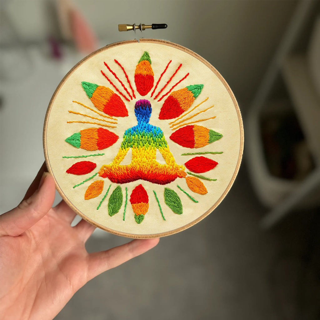 Rubbyoo Embroidery Kit-  Vedic Heaalling Diy Kit For  Aldults| Diy Craft Kits | Wall Decor - image 1