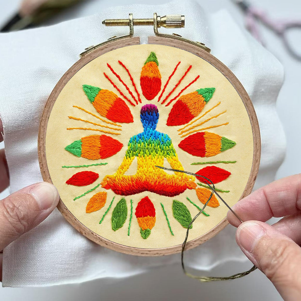 Rubbyoo Embroidery Kit-  Vedic Heaalling Diy Kit For  Aldults| Diy Craft Kits | Wall Decor - image 3