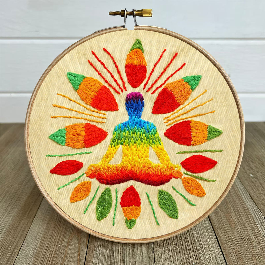 Rubbyoo Embroidery Kit-  Vedic Heaalling Diy Kit For  Aldults| Diy Craft Kits | Wall Decor - image 5