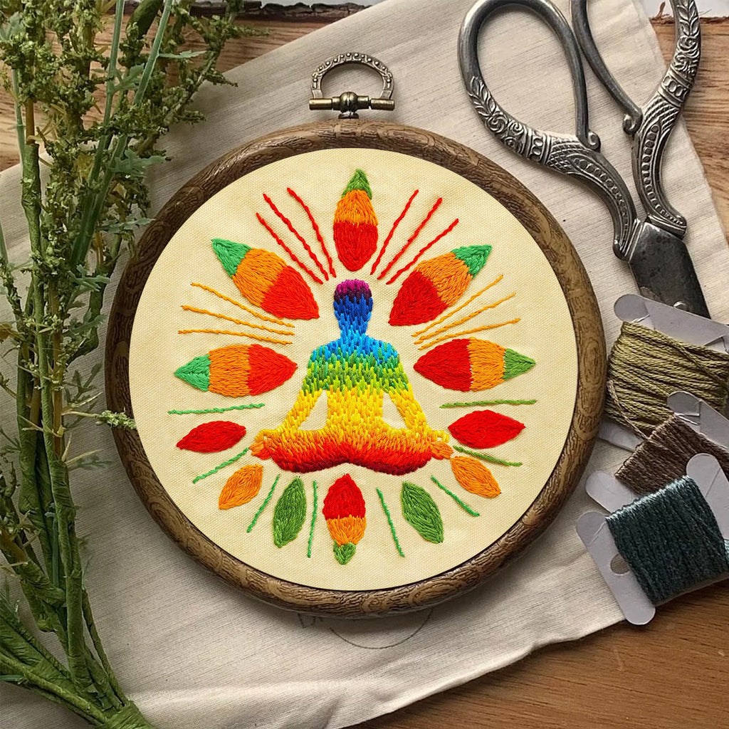 Rubbyoo Embroidery Kit-  Vedic Heaalling Diy Kit For  Aldults| Diy Craft Kits | Wall Decor - image 6