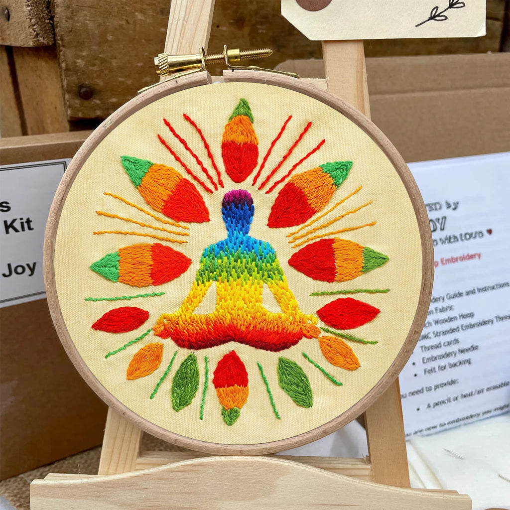 Rubbyoo Embroidery Kit-  Vedic Heaalling Diy Kit For  Aldults| Diy Craft Kits | Wall Decor - image 4