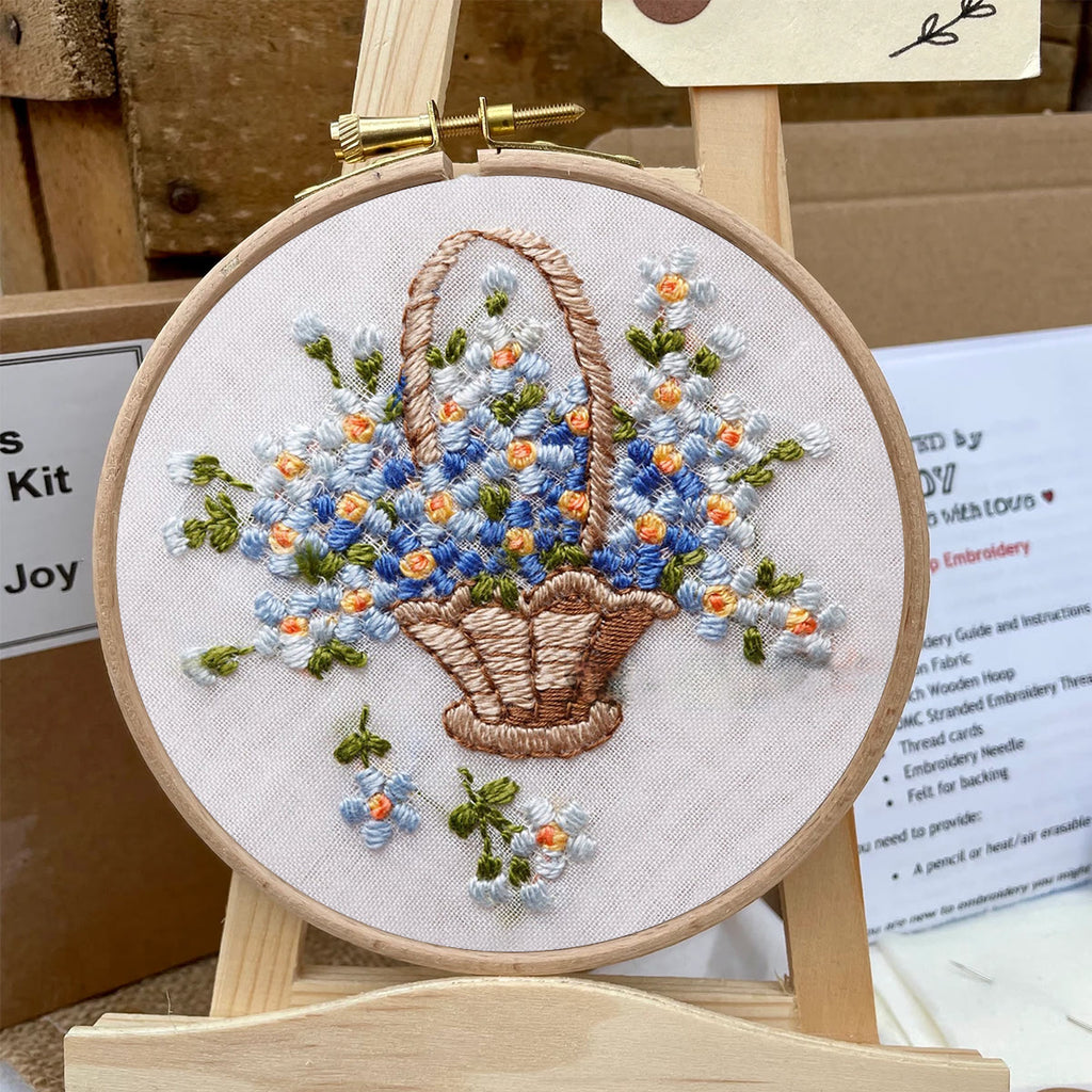 Rubbyoo Embroidery Kit-  Basket Of Flowers Diy Kit For Women| Diy Craft Kits  - image 5