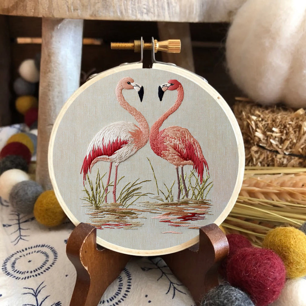Rubbyoo Embroidery Kit- Fabulous Flamingo2 - image 1